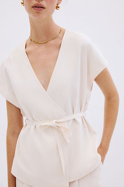 VATKALI Double-Breasted Vest with Tie at the Waist
