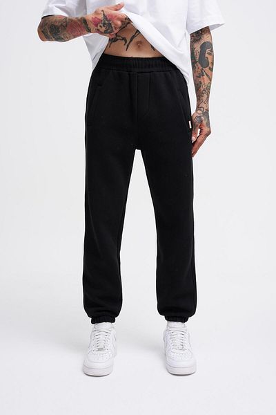 Machinist Men's Basic Jogger Relaxed Black Sweatpants