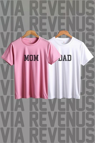 Vordevia MOM and DAD Printed Gender Party Συνδυασμός 100% Βαμβάκι