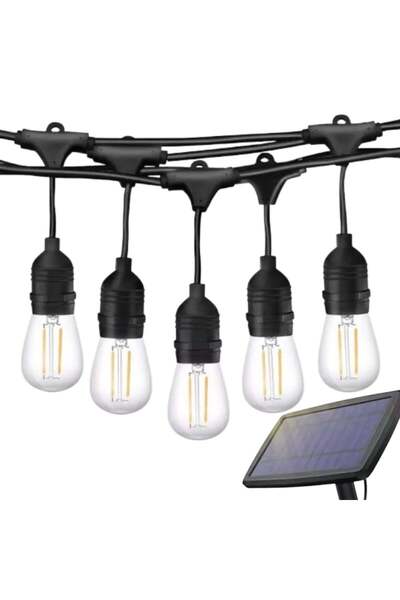 Forlife Güneş Enerjili Solar 5 Adet S14 Led Ampullü 5 Metre Led Işık Seti