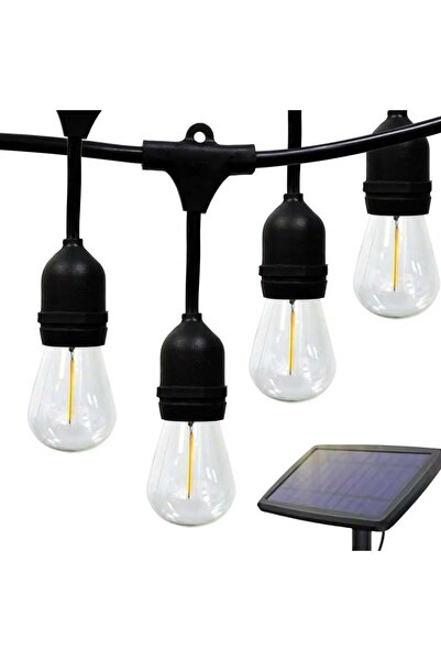 Forlife Güneş Enerjili Solar 10 Adet S14 Led Ampullü 10 Metre Led Işık Seti