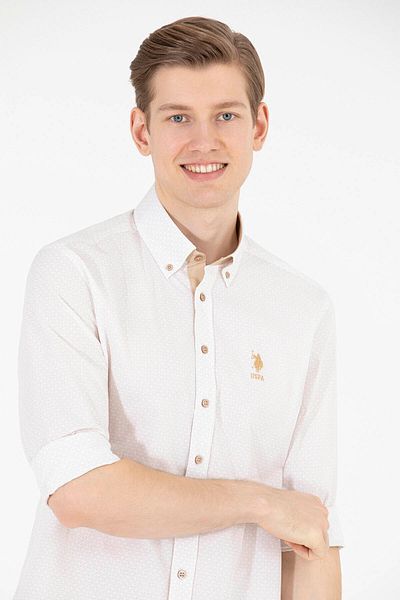 U.S. Polo Assn. Мъжка риза Perse Camel 1575075