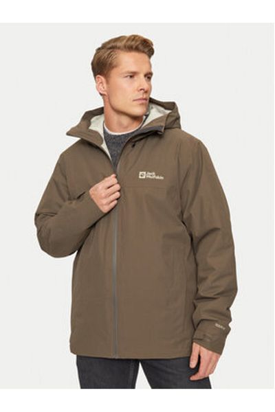 Jack Wolfskin Pelerina de ploaie pentru bărbați A61870 maro