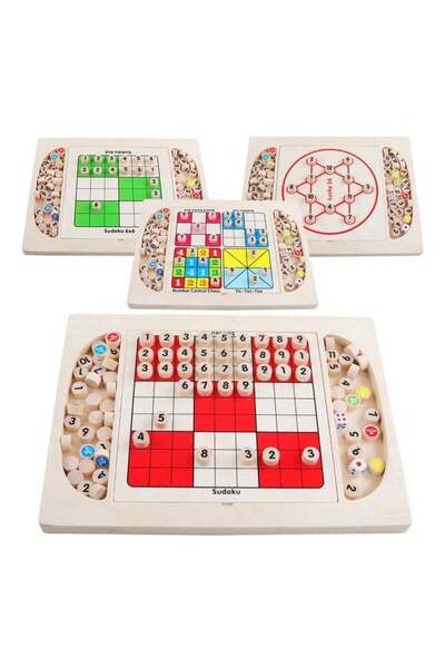 BabyCara سودوكو خشبي متعدد الوظائف