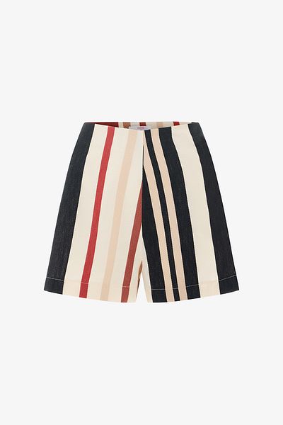 Penti Shay Striped Ethnic Patterned Mini Shorts