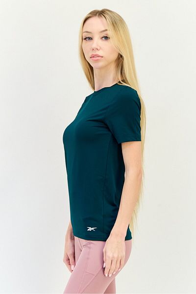 Reebok Women Sportswear Fit Short Sleeve Training T-shirt, Dark Green
