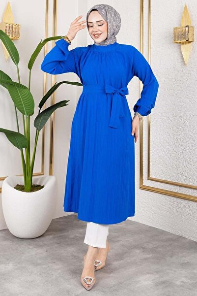 ORCHID Kuşaklı Uzun Tesettür Tunik