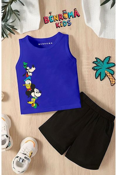 BENROMA SET UNISEX PENTRU COPII CU PERSONAJ DE DESENE DESNELE IMPRIMATE