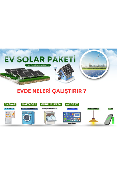 TNL 2.4kW SOLAR GÜNEŞ ENERJİ PAKETİ BAĞ BAHÇE DAĞ EVİ HOBİ EVLERİ KARAVAN