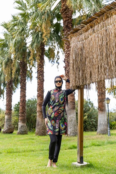 ALFASA Stylish Patterned Hijab Swimsuit