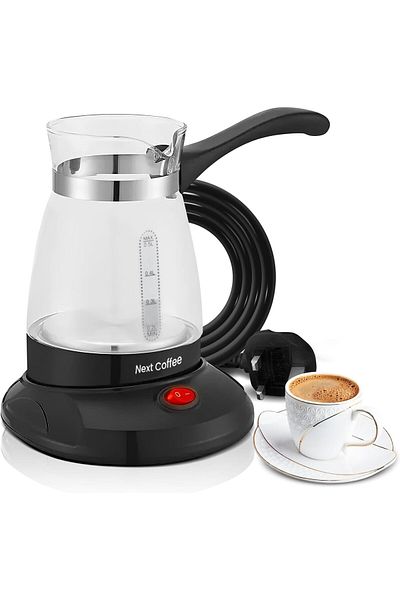 Next Coffee Glass Turkish Maker Machine, 1 to 4 Cup Capacity, Fast Brewing, 5 to 6 Cup Brewing Capac