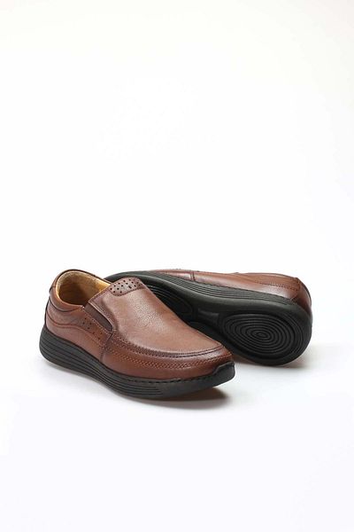 Ayakkabıhane Inside and Outside Quality Genuine Leather Tan Men's Casual Daily Shoes Ah07951131204