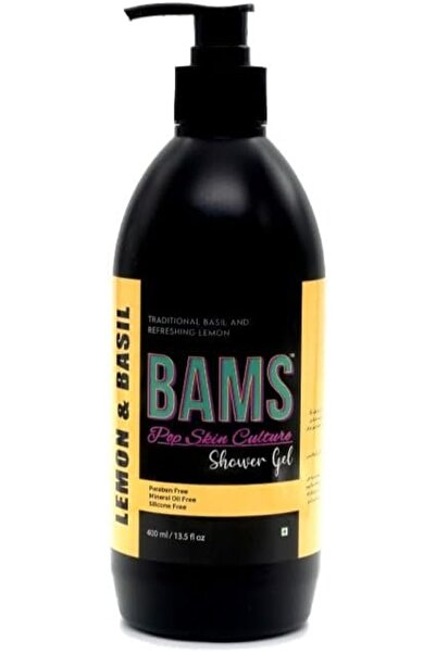 BAMS POP SKIN CULTURE جل استحمام بالليمون والريحان من بامز | غسول للجسم منعش ومنقي بمستخلصات طبيعية، منشط