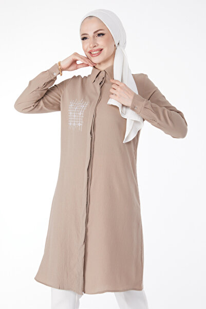 TOFİSA Tunika Mink s detailom vreckovej výšivky - 13123