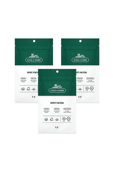 VT COSMETICS Set of 3 acne patch packs, Cica Spot Patch, VT Cosmetics, 144 pcs