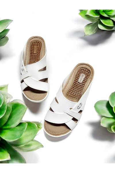 GEZER Heel Spur Reinforced Silicone Comfortable Home and Outdoor Slippers