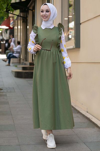 TOFİSA Shirt Dress Khaki - 10510