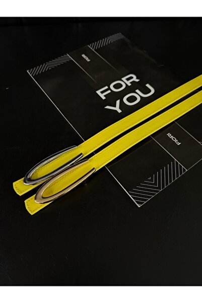 Fiori Long Buckle Slim Women's Belt, Coat Belt, Shirt Belt, Dress Belt