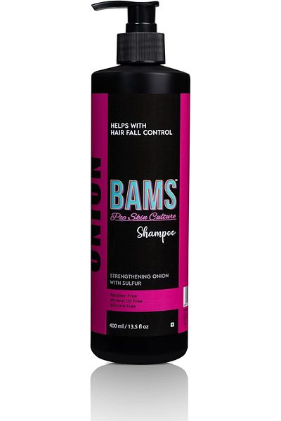 BAMS POP SKIN CULTURE BAMS | Onion Shampoo | Hair Fall Control & Strengthening Cleanser with Natural Extracts for Strong,