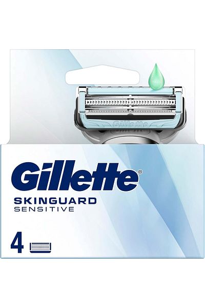 Gillette Skinguard Sensitive Replacement Razor Blades 4 Pieces -