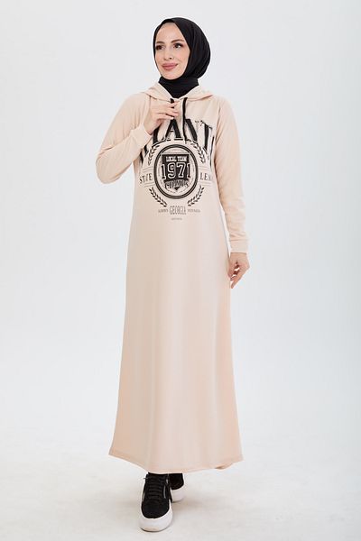 TOFİSA Dress Beige - 13086