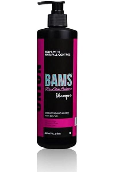 BAMS POP SKIN CULTURE BAMS | Onion Shampoo | Hair Fall Control & Strengthening Cleanser with Natural Extracts for Strong,
