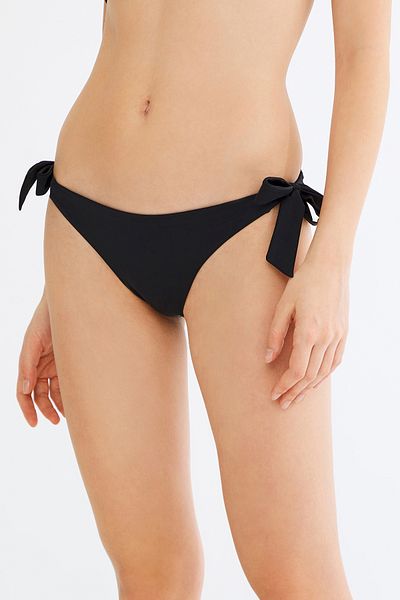 Penti Μαύρο Basic Brazilian Bikini Bottom με λεπτομέρεια στο πλάι