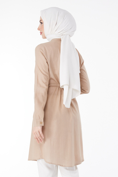 TOFİSA Detailní tunika norkový tunik v pase - 13157