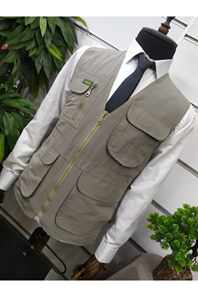 AYBİSSA ERKEK- ÇOK CEPLİ,V.YAKA,ASTARLI,KETEN,YAZLIK,BAHARLIK AVCI YELEK