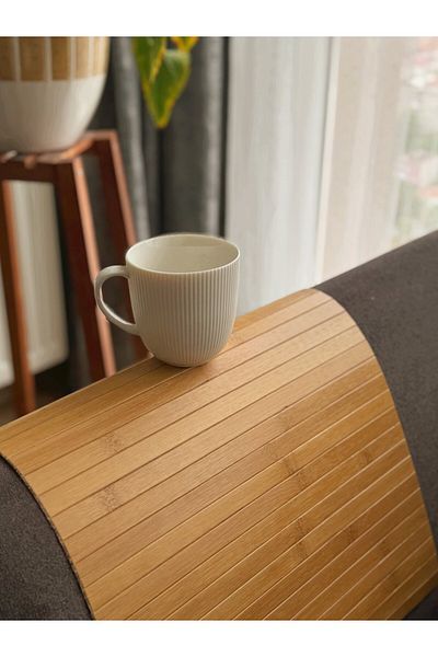 BUCOLIC Bamboo Sofa Side Tray - Foldable Serving Tray