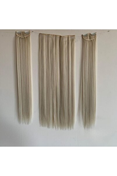 papatya peruk Ashy Platinum Flat Heat Styleable 3-Piece Snap Set