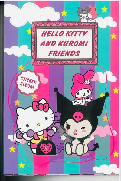 NaSaDAN Kuromi And Hello Kıtty Friends Άλμπουμ με αυτοκόλλητο σημειωματάριο με 16 σελίδες