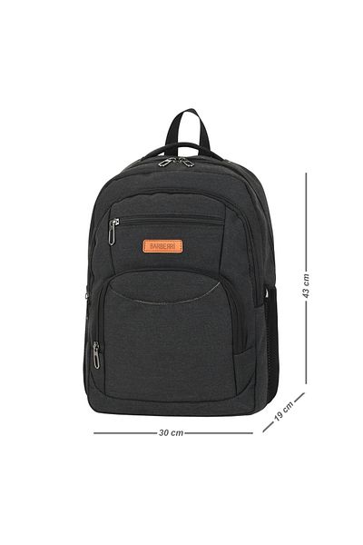 barberri Imported Canvas Fabric and Special Design School Backpack with Laptop Compartment and Waterproof Water Bottle Compartment