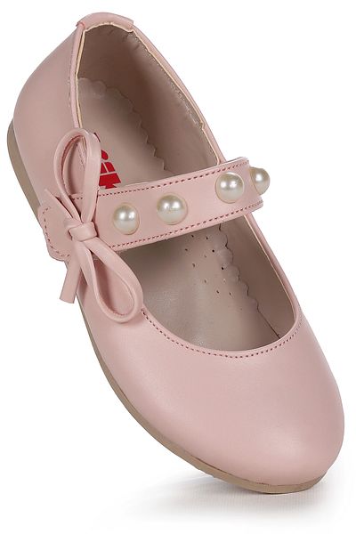 Kiko Kids Bareti Skin Pearl Daily Velcro Παπούτσια μπαλαρίνας για κορίτσια