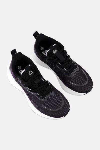 RBX Women Mesh Lace Up Running Shoes, Black