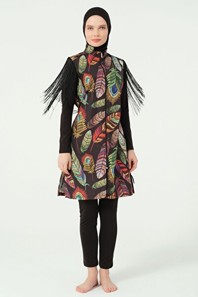 ALFASA Stylish Patterned Hijab Swimsuit