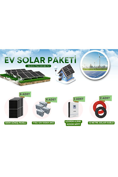 TNL 2.4kW SOLAR GÜNEŞ ENERJİ PAKETİ BAĞ BAHÇE DAĞ EVİ HOBİ EVLERİ KARAVAN