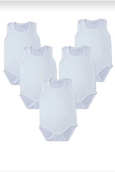 ARELSTORE 5'Lİ PAKET SIFIR KOLLU BEBEK ZIBIN %100 PAMUK KUMAŞ