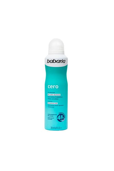Babaria Aluminum and alcohol-free deodorant spray for sensitive skin, Cero, Babaria, 200 ml