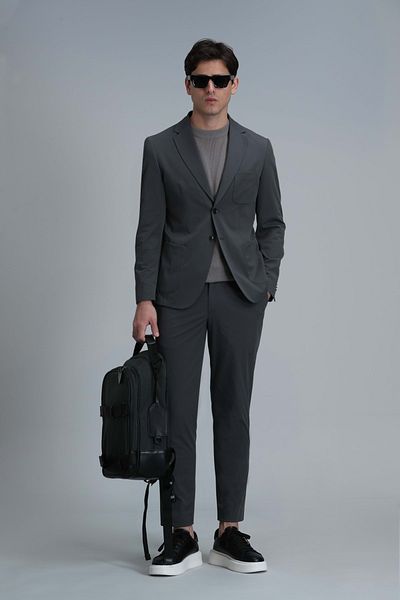 Lufian 111190326 Alex Smart Ανδρικό παντελόνι Chino Slim Fit Ανδρικό παντελόνι πράσινο
