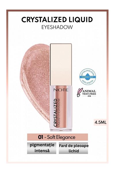 NOTE Note Cosmetics Crystalized Liquid Eyeshadow with Metallic Finish - 01 Soft Elegance