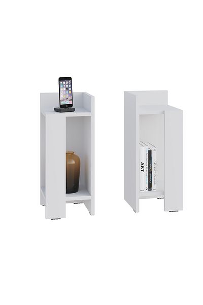 Mourah Home Elos Modern Nightstand | 2-Tier Storage Side Table for Bedroom & Living Room | Sleek & Functional