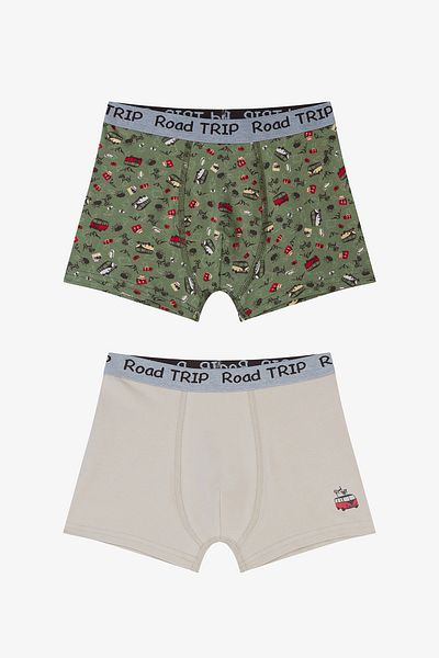 Penti Boy's Food Market Mehrfarbige 2er-Pack Boxershorts