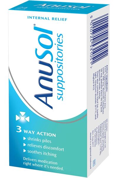 Church & Dwight Co Anusol Suppositories – For Haemorrhoids & Related Conditio...