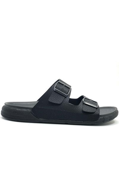 Kocamanlar Ayakkabı Bento 115-005 Dr. Recommended Orthopedic Men's Slippers Black