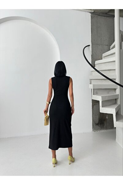 Cistern İstanbul Γυναικείο καλοκαιρινό φόρεμα με μαύρο κουμπί