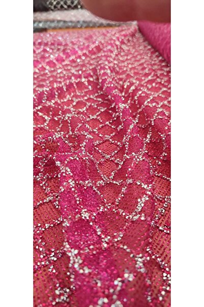 River Fabrics Konik Taşlı Abiyelik Kumaş Fuşya