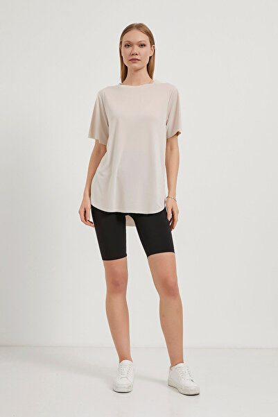 Arma Life Γυναικείο μπλουζάκι Crew Neck Modal Casual Cream Basic