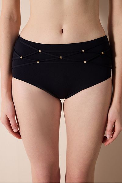 Penti Danny Schwarzer Bikini-Unterteil mit hoher Taille