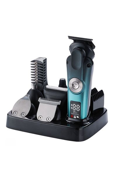 Damar Masina de tuns profesional 6 in 1 Damar, Lavabil IPX7, Incarcare USB, Portabil, Afisaj LCD